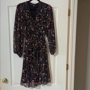Chic Long Sleeve Floral Dress